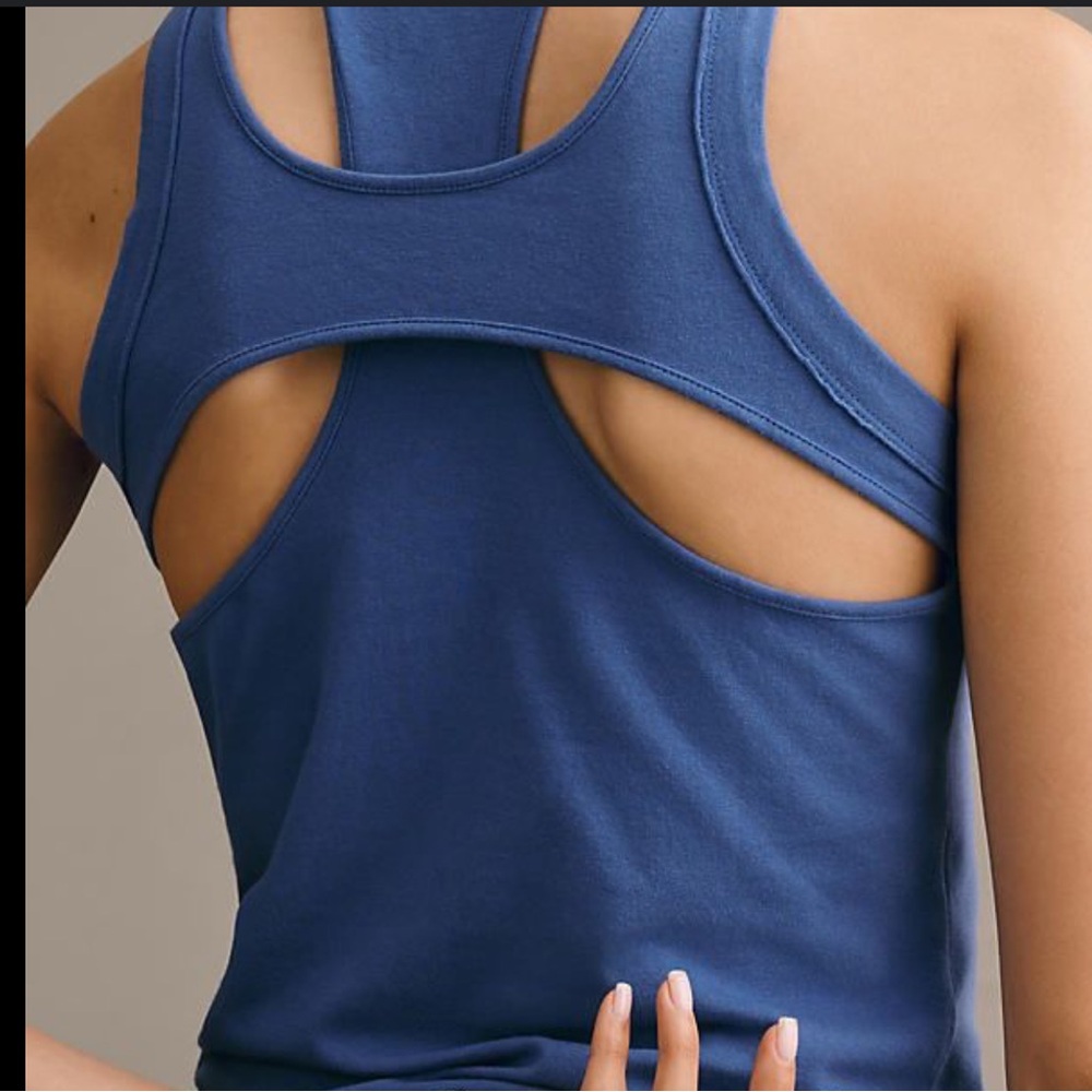 ANTHROPOLOGIE x PILCRO smock Neck Cutout Tank - Picture 4 of 10